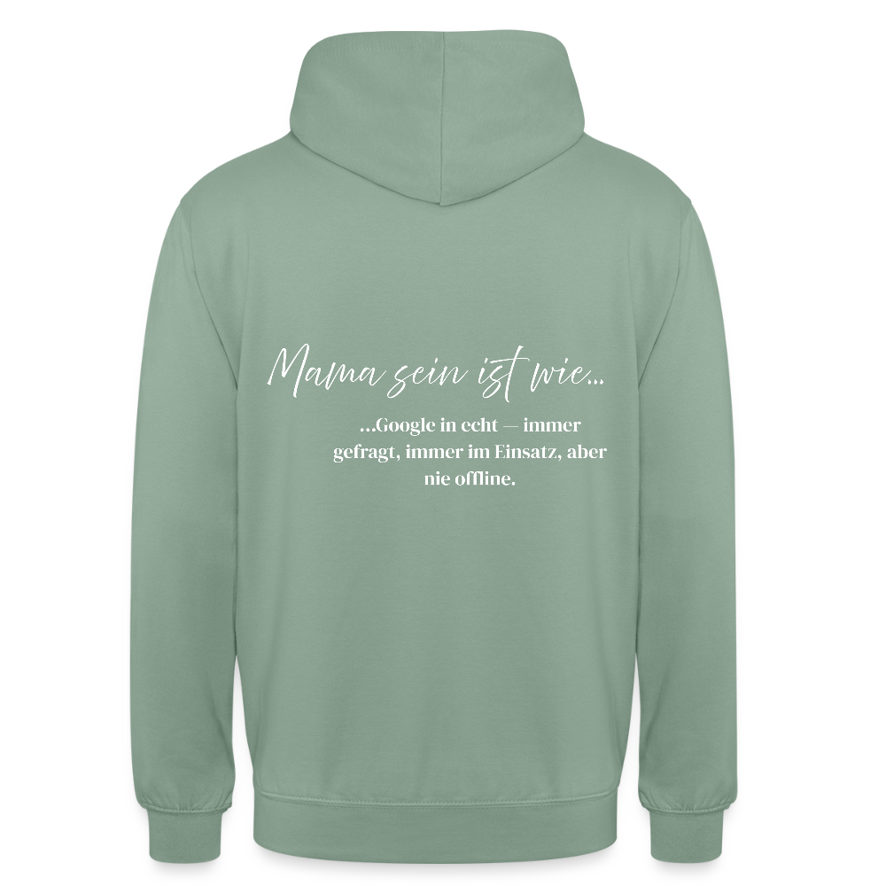 Mama Hoodie mit Spruch - steel green