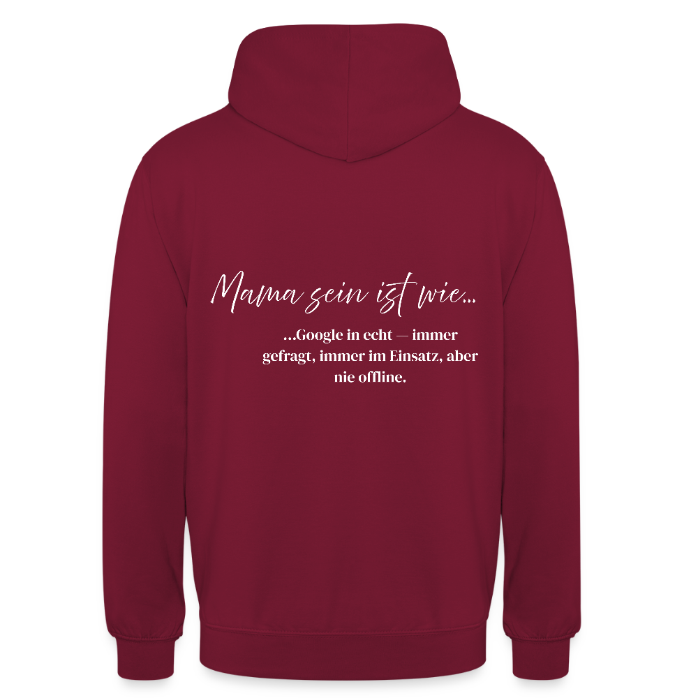 Mama Hoodie mit Spruch - bordeaux