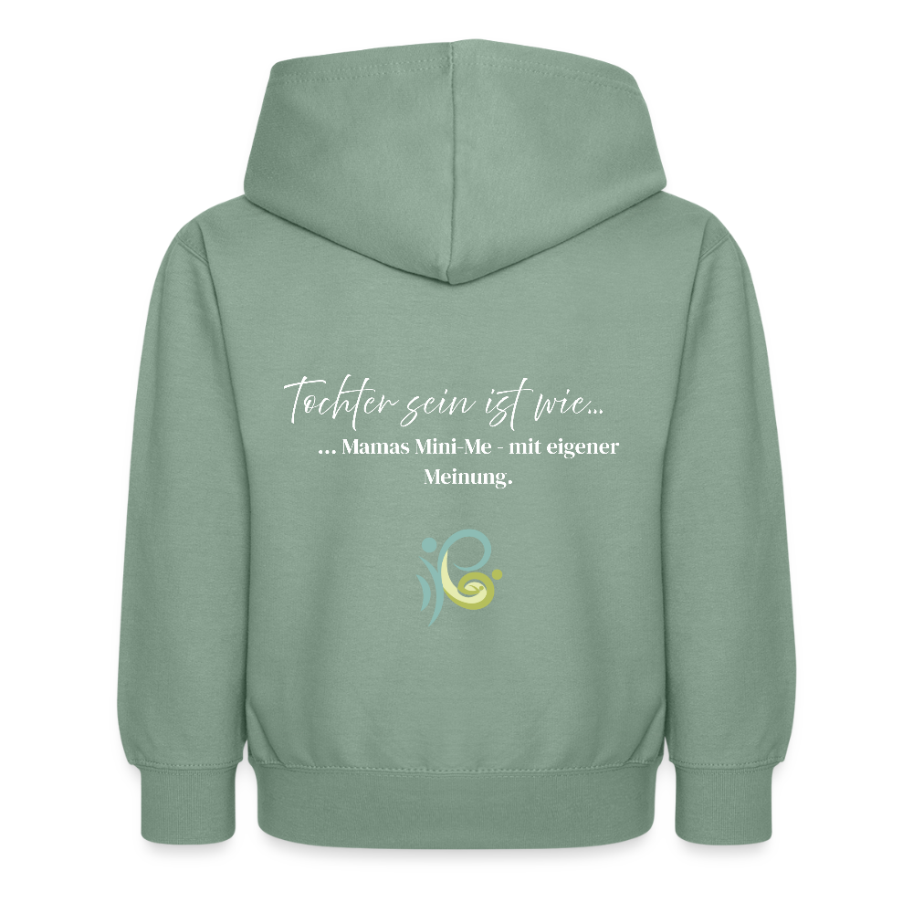 Kids Hoodie mit Spruch - steel green