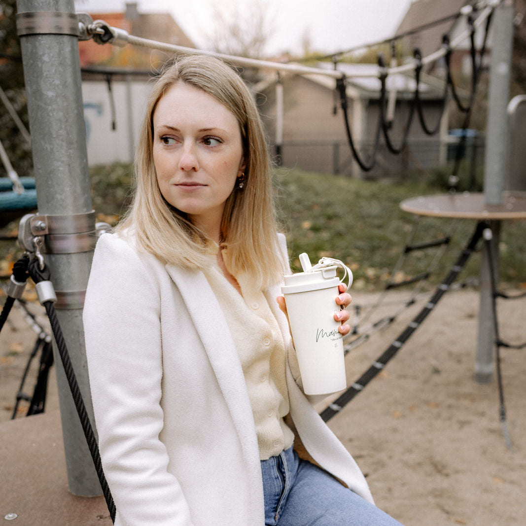 Keliya Mama Thermobecher – 600 ml Edelstahl-Becher für heiße & kalte Me-Time-Momente