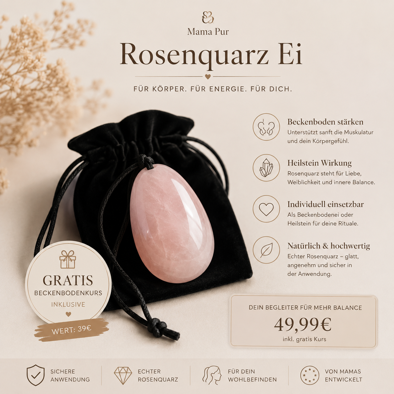 Rosenquarz – Ei