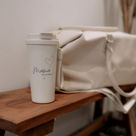 Keliya Mama Thermobecher – 600 ml Edelstahl-Becher für heiße & kalte Me-Time-Momente