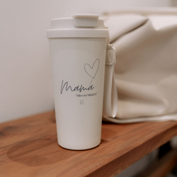 Keliya Mama Thermobecher – 600 ml Edelstahl-Becher für heiße & kalte Me-Time-Momente